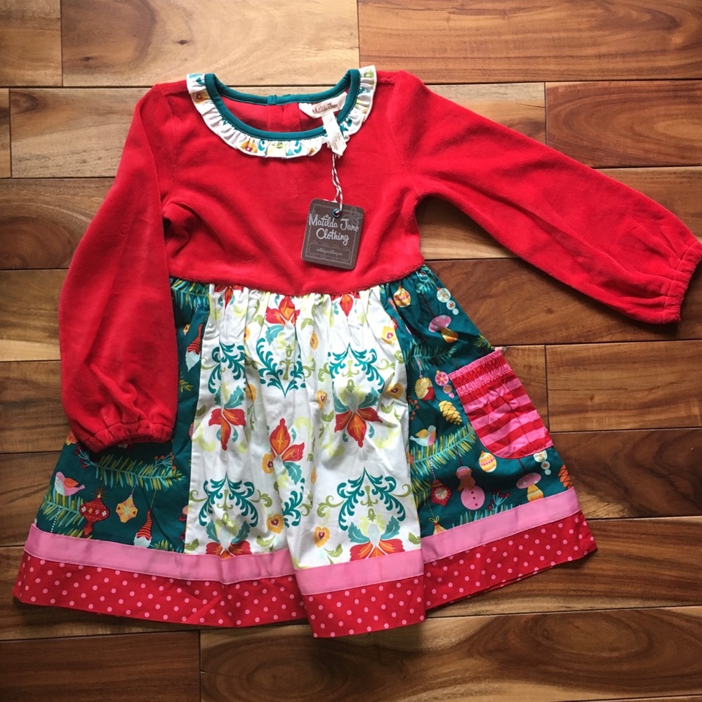 Matilda Jane Christmas dress NWT size 4